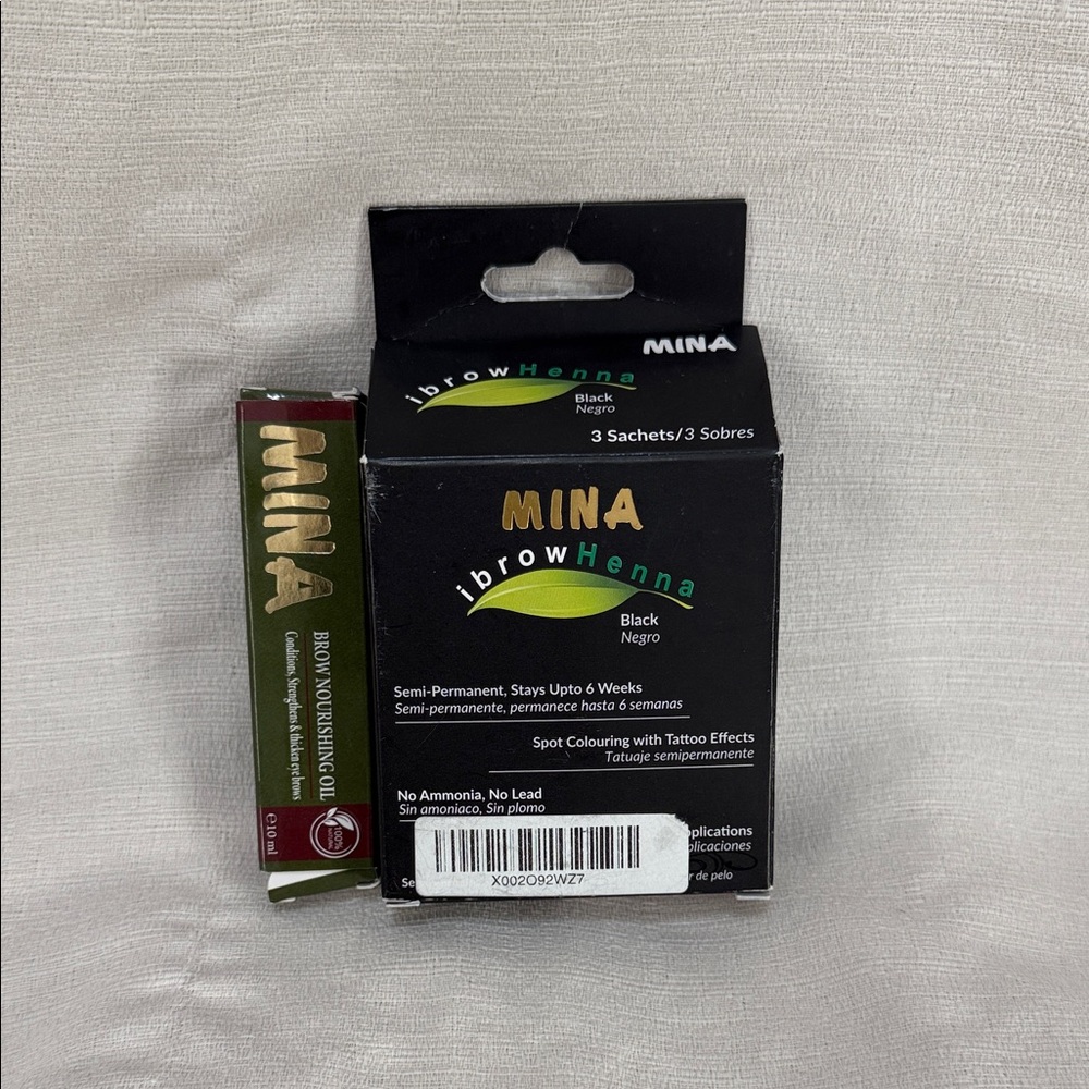 Ina Brow Henna Kit with Nourishing Oil - Black and Green